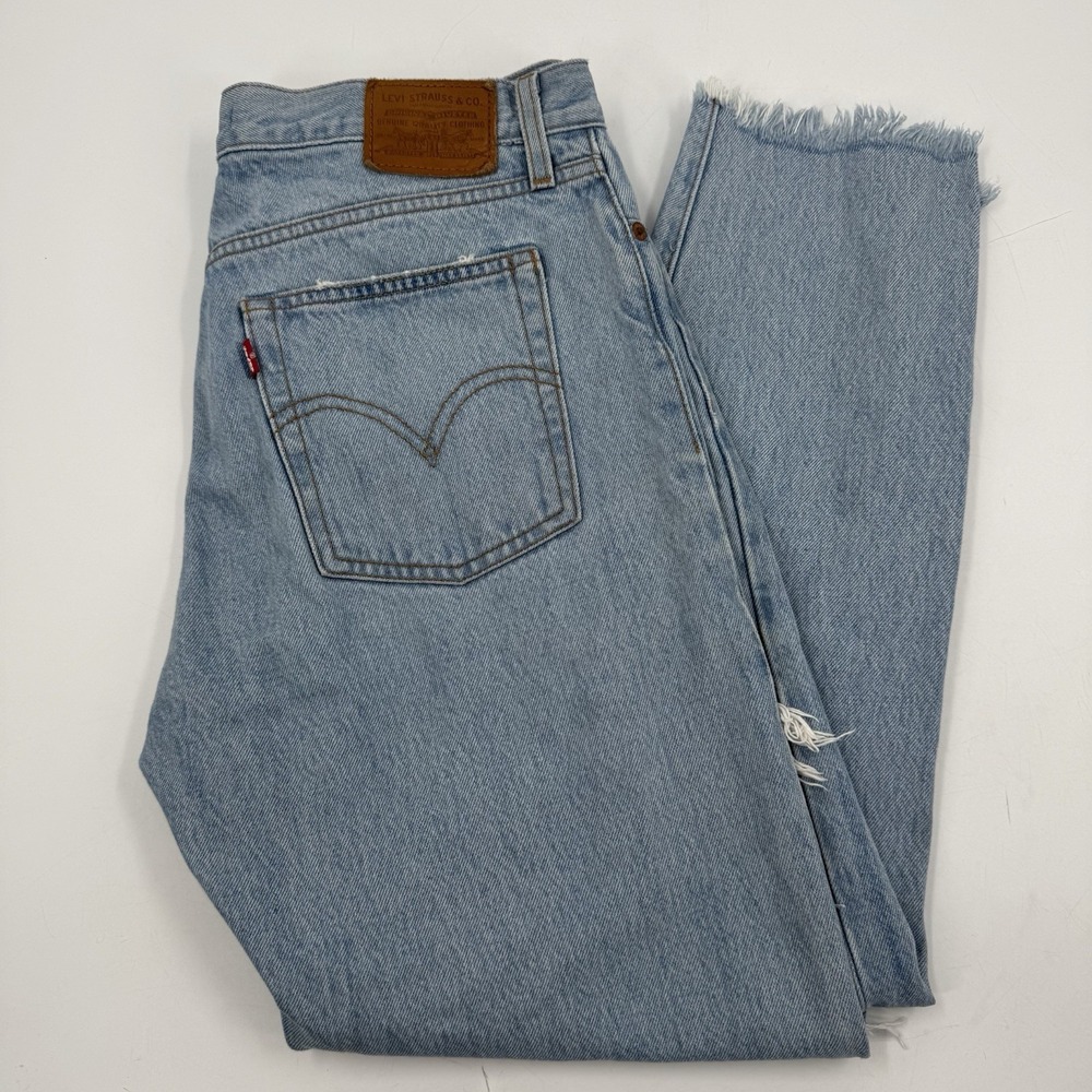 Levi's Wedgie Big E High Rise Button Fly Raw Hem Premium 28‎ Jeans